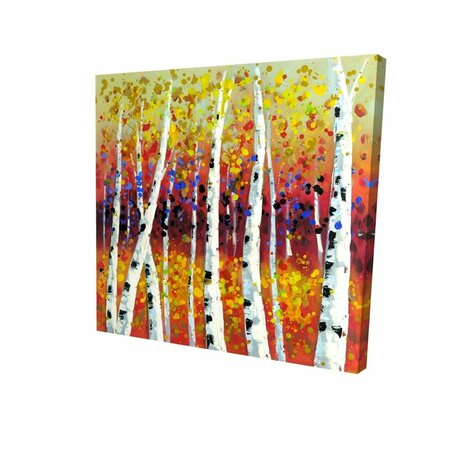 FONDO 32 x 32 in. Colored Birches-Print on Canvas FO2788589